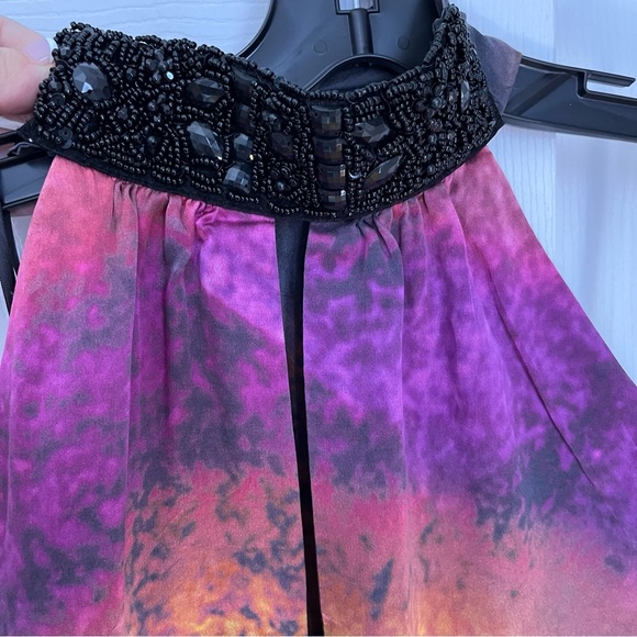 NEIMAN MARCUS SILK HALTER MINI DRESS - Picture 7 of 14